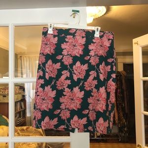 J Crew Floral Pencil Skirt